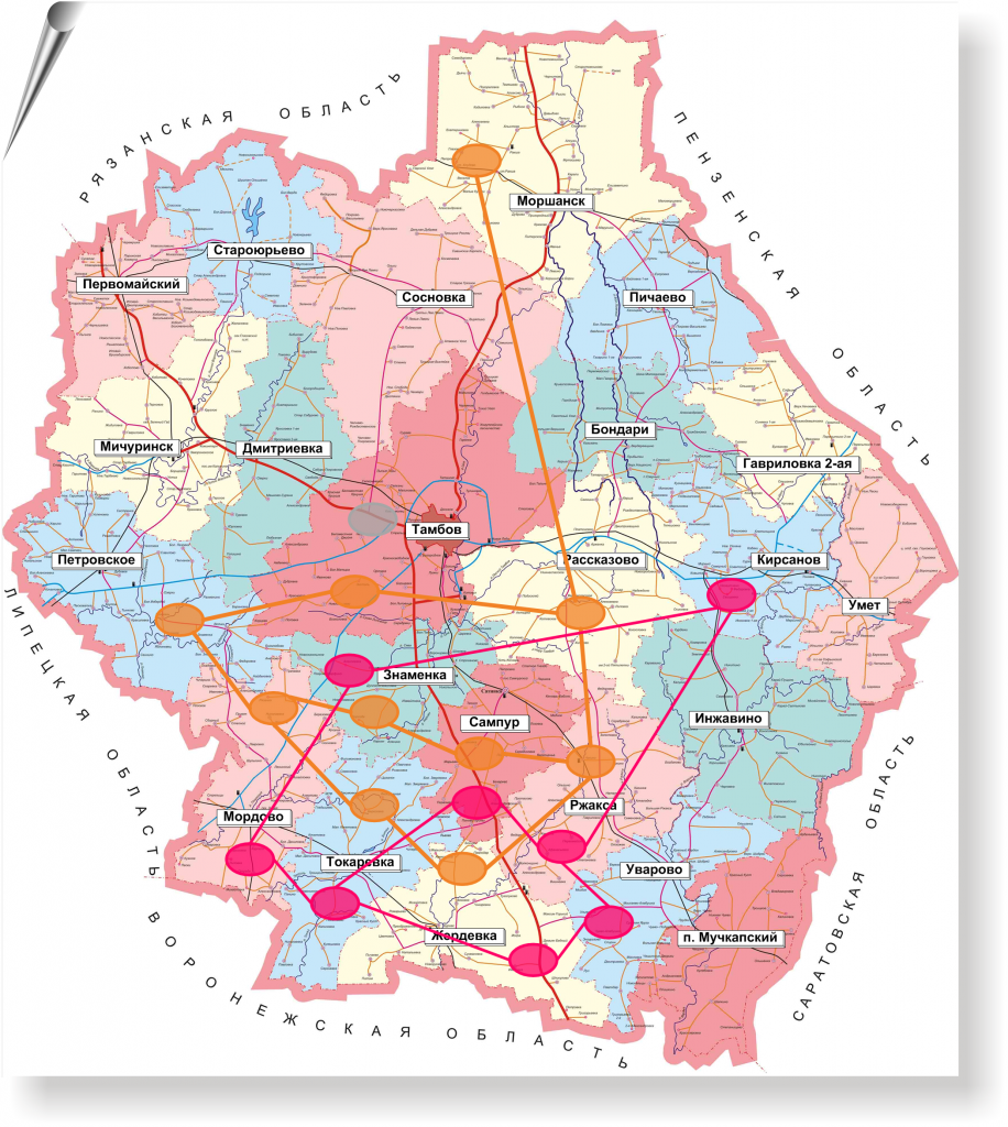 Карта мичуринска тамбовской. Карат атмбовской области. Карта Тамбовской области по районам. Границы Тамбовской области на карте. Карта Тамбовской области по районам с дорогами.