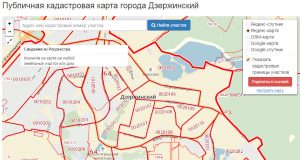 карта города Дзержинский